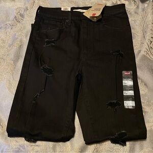 NEW Levi's Black Distressed Mile High Super Skinny Jean